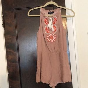 Pink Floral Lulu’s Romper